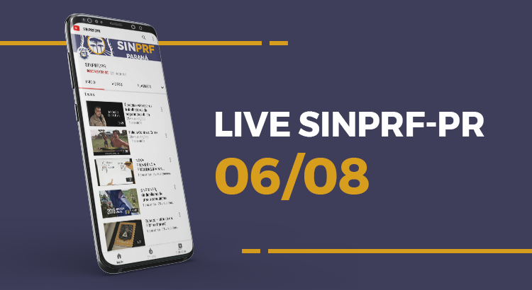 Coloque na agenda: Live SinPRF-PR no dia 06/08